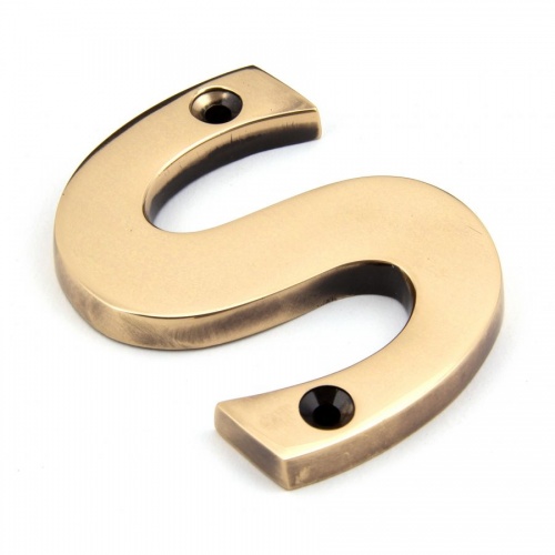 Polished Bronze Letter S